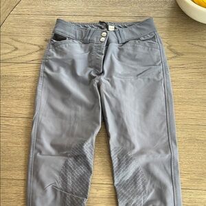 Gray Riding Pants with Knee Patches